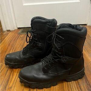 Rocky Alpha Force Men’s Tactical Boots Size 10.5 Black Side Zip 8 Inch